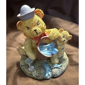 Vintage Avery Creations Teddy Teddie Bear & Cub At The Beach 1993 NO FLAWS/MINT